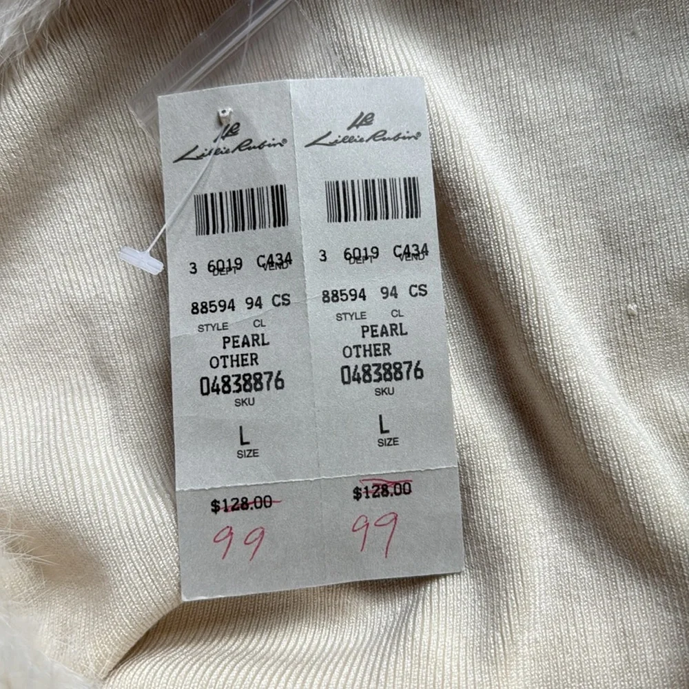 Lillie Rubin Silk Rabbit Fur Sweater NWT